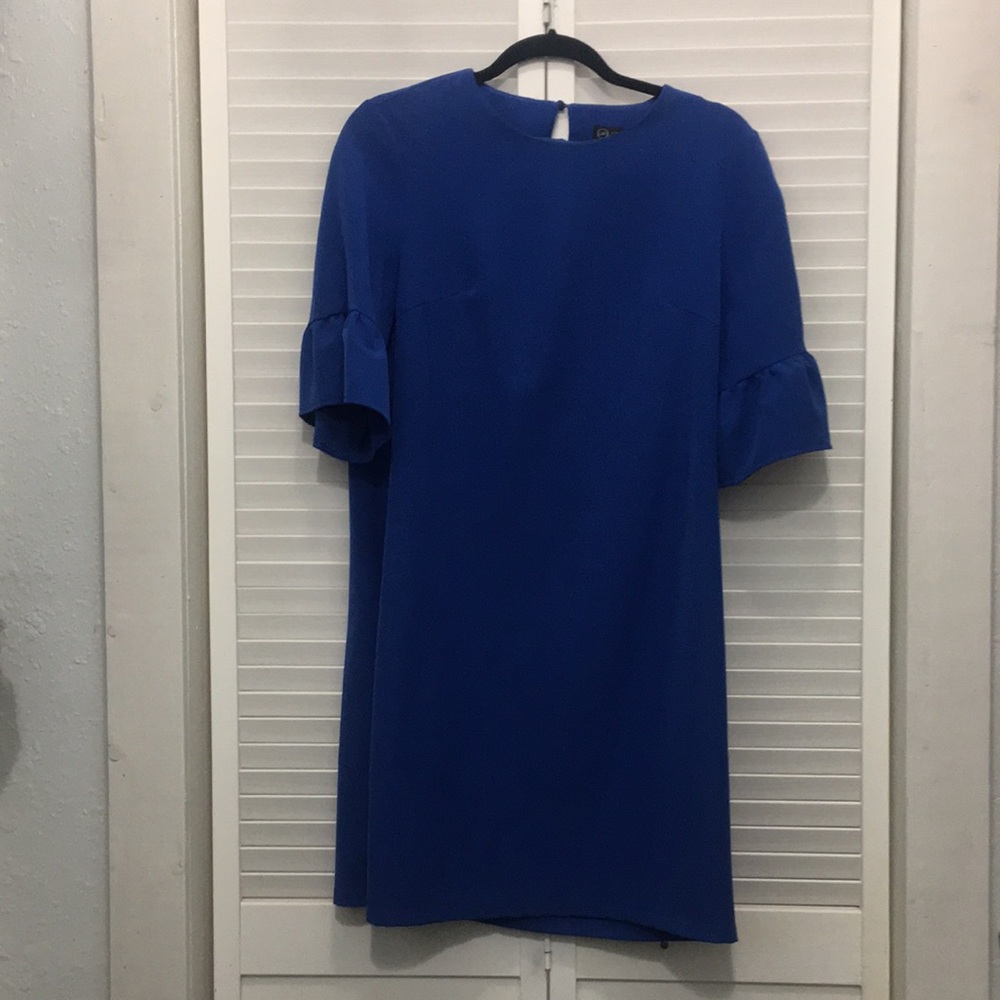 Sapphire blue dress.